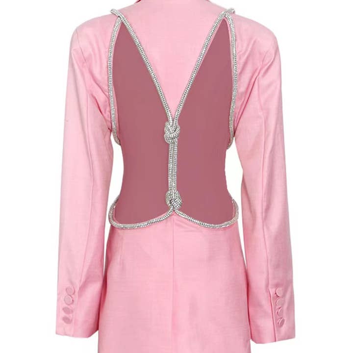 Productseeker - Wholesale Suit Jacket - Women's - BL9-Y Autumn Backless Diamond Suit Jacket - Versatile & Sexy