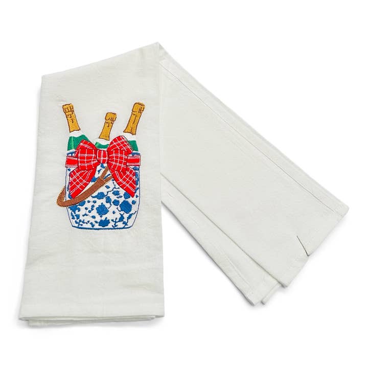 Vibrantly Blue - Vente Torchons - Serviette - Seau à champagne Chinoiserie sur fond blanc1