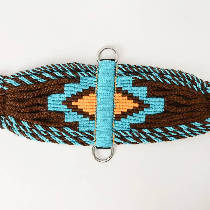 HILASON - Wholesale Horseback Riding Gear - 36" HILASON Western Horse Wool Rope Girth Turquoise