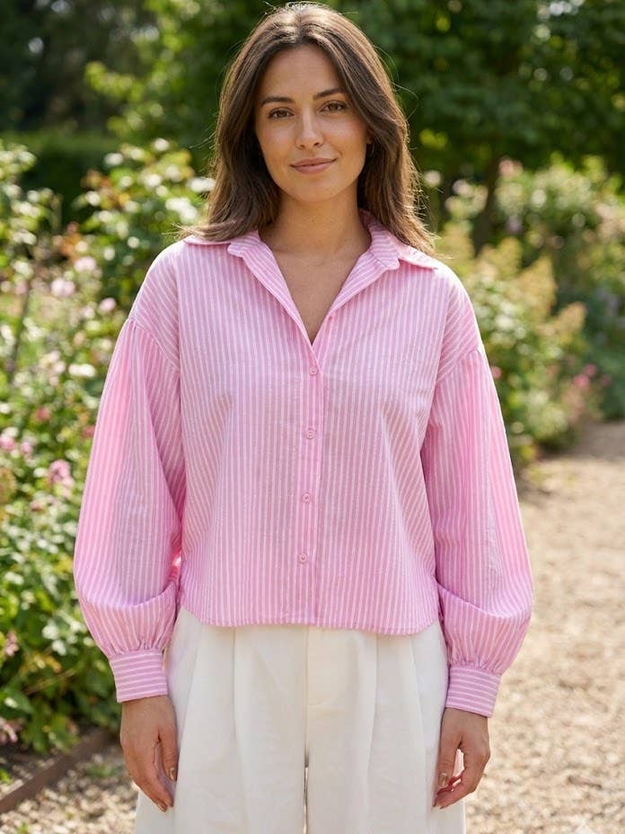 Puff sleeve blouse for wholesale by VICTORIA&ISAAC