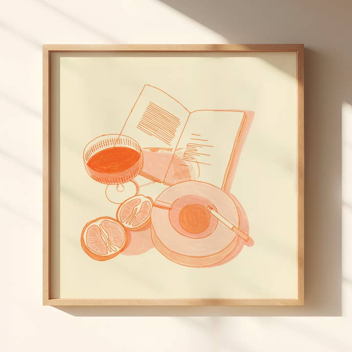 Cocktail and Cigarette Art Print for wholesale by Artbaby & Co.