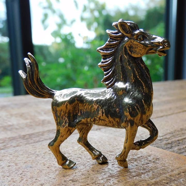Small Brass Horse Figurine for wholesale by Superior Stones & Gifts INTL LLP