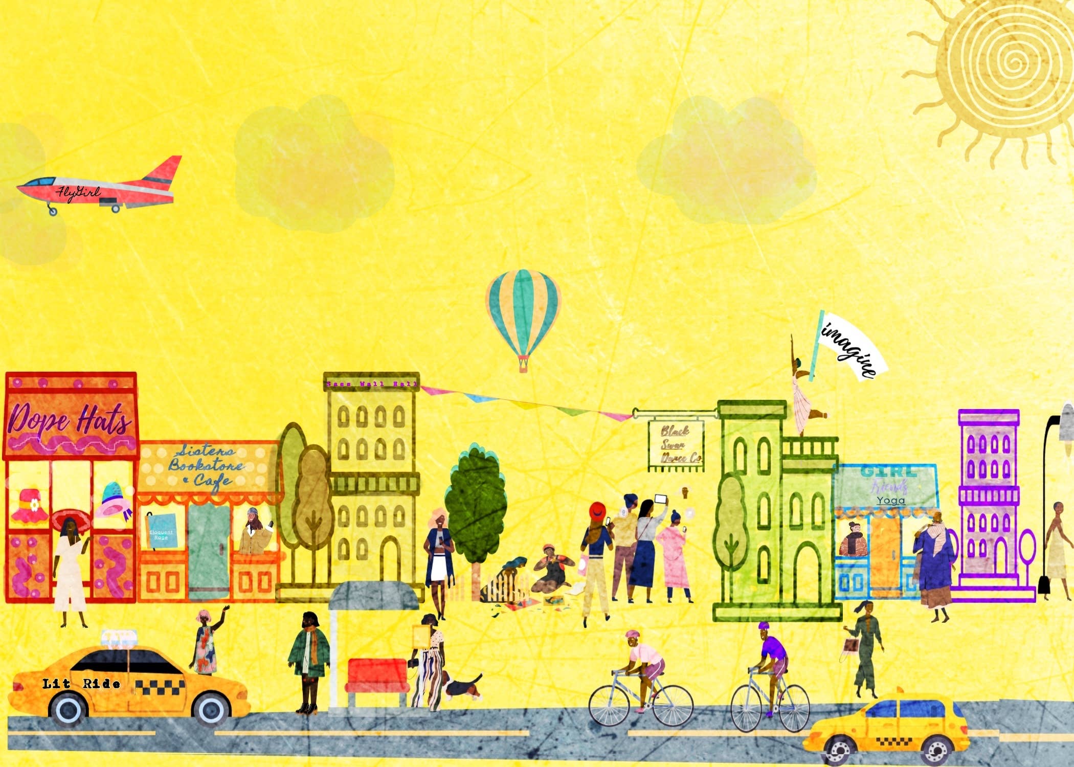 Some of Us Notecards, LLC – Cartão de saudação diária por atacado – Imagine Cartão da cidade1