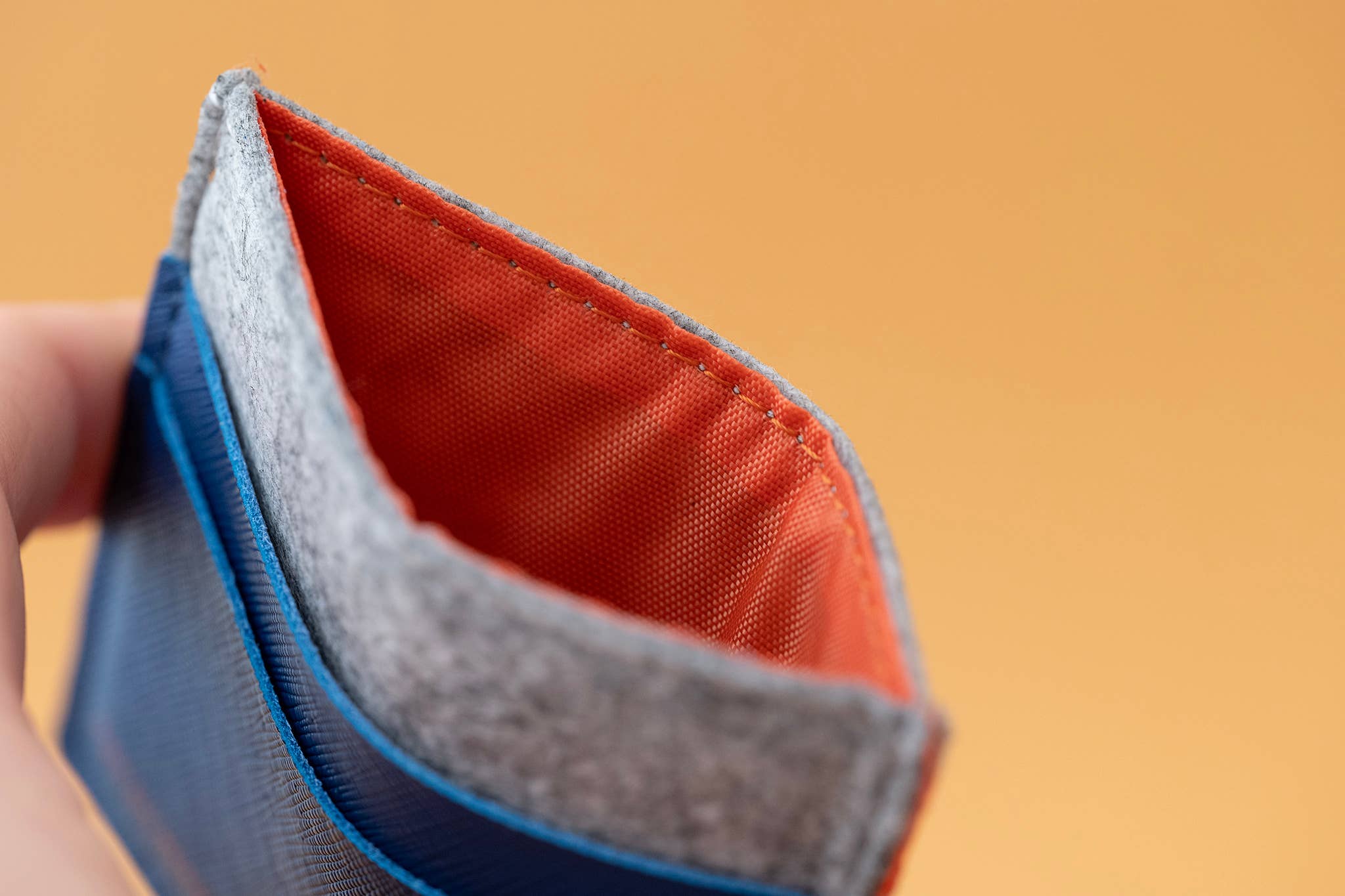 Kayan Pepper Co. - Wholesale Card Holder - Women's - Ornery Goose - Saffiano Leather and Felt Card Holder3