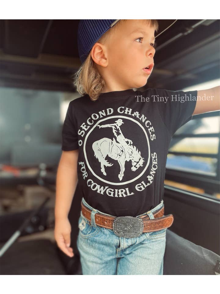 Tiny Highlander Wholesale - Wholesale Screen Printed T-Shirt - Kids - 8 Second Chances Tee - Black