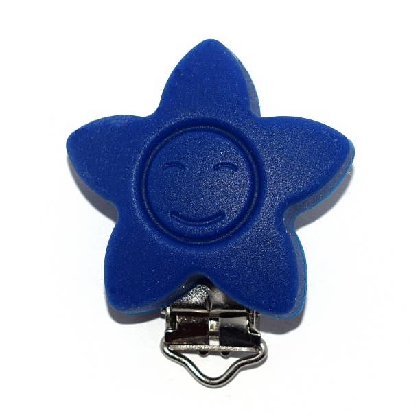 Marineblauer Star Silikon Schnullerclip für den Großhandel von Fais-le toi-même