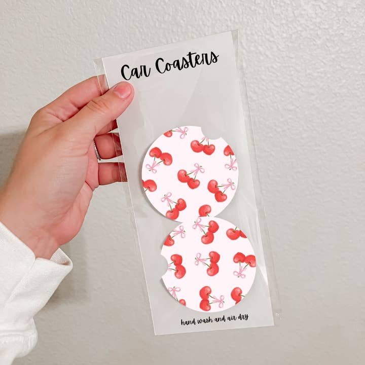 Olivia + Rose - Wholesale Car Coaster - Women's - Set of 2 Neoprene Car Coasters | Coquette (5 Options)