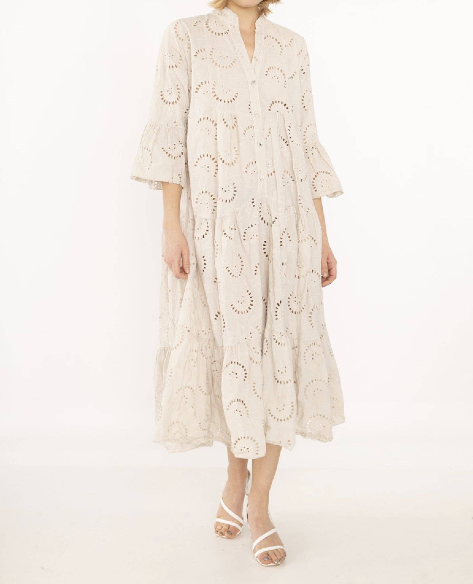 Happy look - Vente Robe – femme - Longue robe en broderie anglaise 9