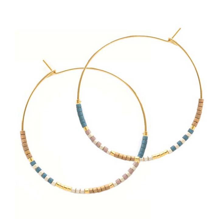 Amano Studio - Wholesale Hoop Earrings - Japanese Seed Bead Hoops- multiple colorways