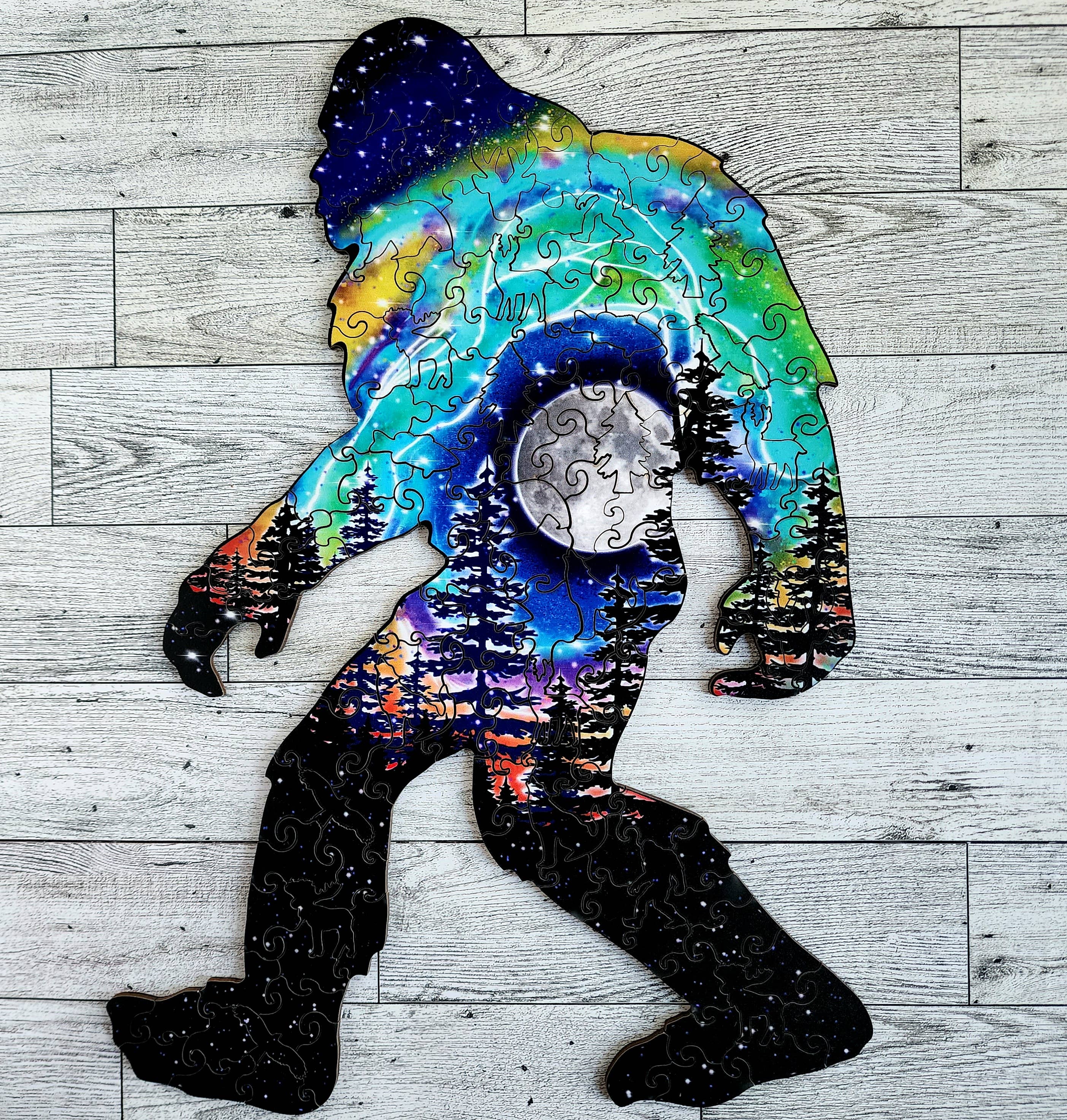 Art Factory LLC - Wholesale Puzzle - Adult - Sasquatch shape wooden puzzle3