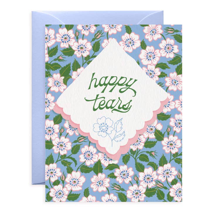 Happy Tears Handkerchief | Congrats Card | Wedding Card for wholesale by O.O.M.F. Creative