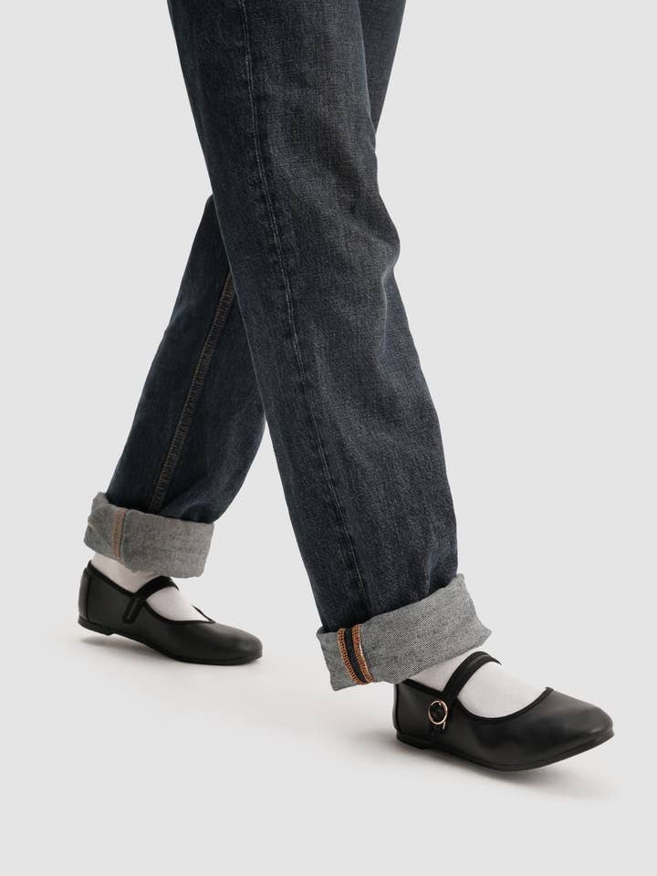 Paez - Wholesale Flats - Women's - MARY JANE MICROFIBER NAPA BLACK - WOMAN