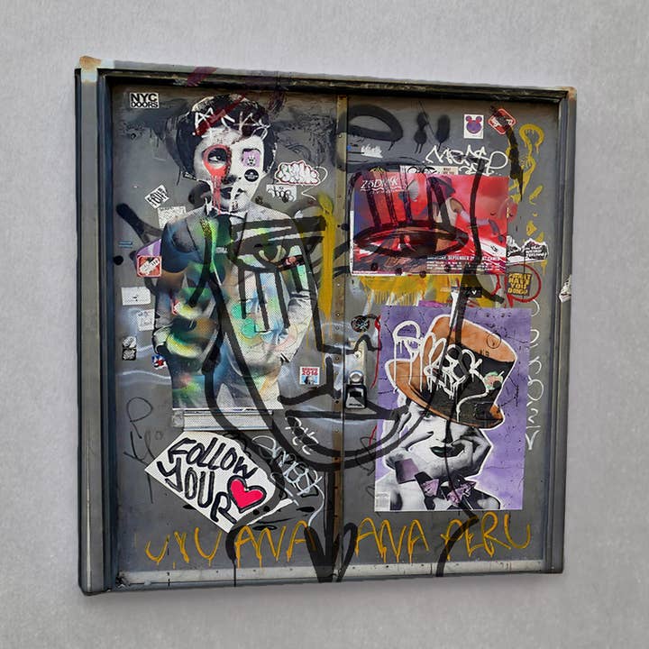 #01115 dør street art lærred print for engroshandel hos Eicie