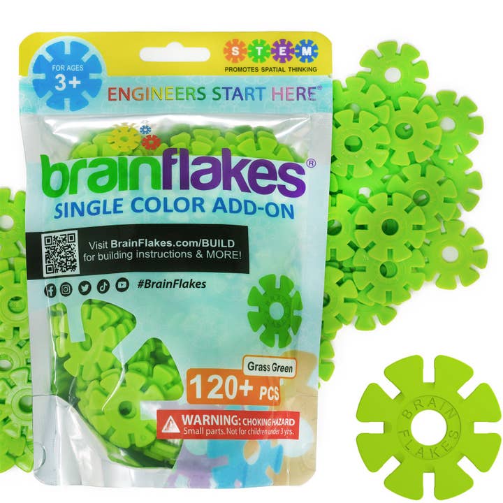 Espansione Monocolore Brain Flakes - 120 Pezzi - Confezione Richiudibile per la vendita all'ingrosso da parte di VIAHART Toy Co.