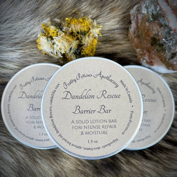 Pretty Potions Apothecary - Vente Lotions solides - Barre de sauvetage Dandelion Rescue