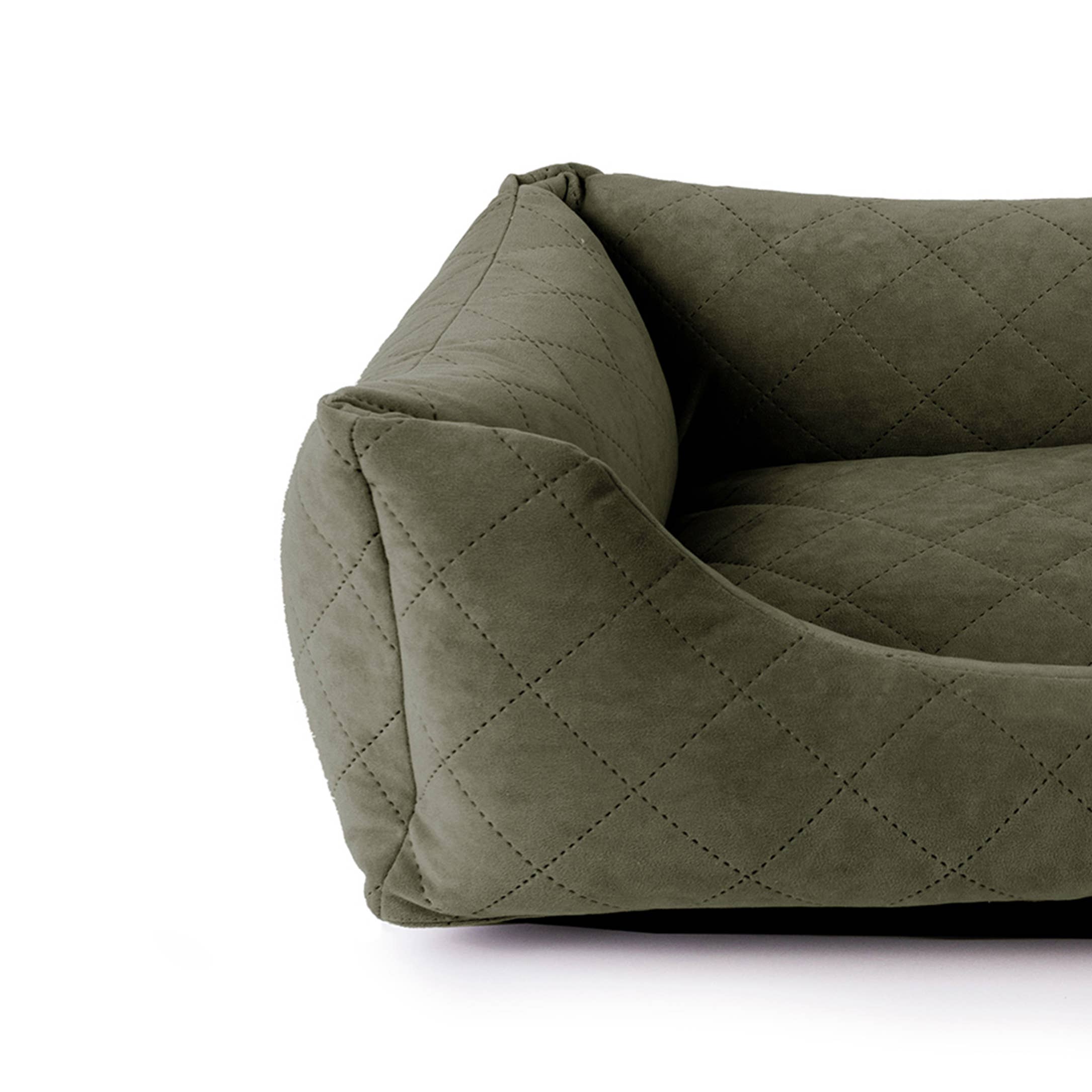 BAGANE - Wholesale Pet Bed - Cat/Dog - Eiffel - Luxury dog/cat basket, in khaki velvet3