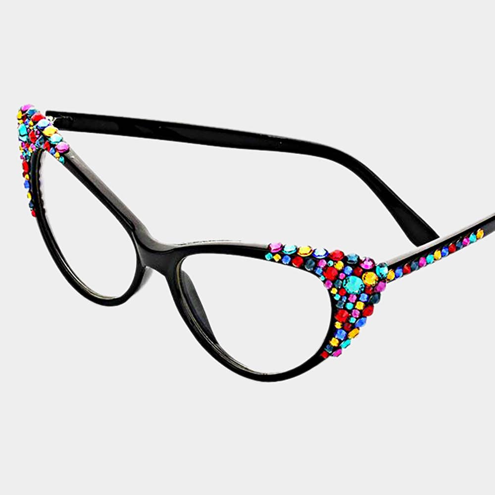 Sensibling Corp. - Wholesale Sunglasses - Women's - Bubbly Austrian Crystal Cat Eye Optical Glasses27