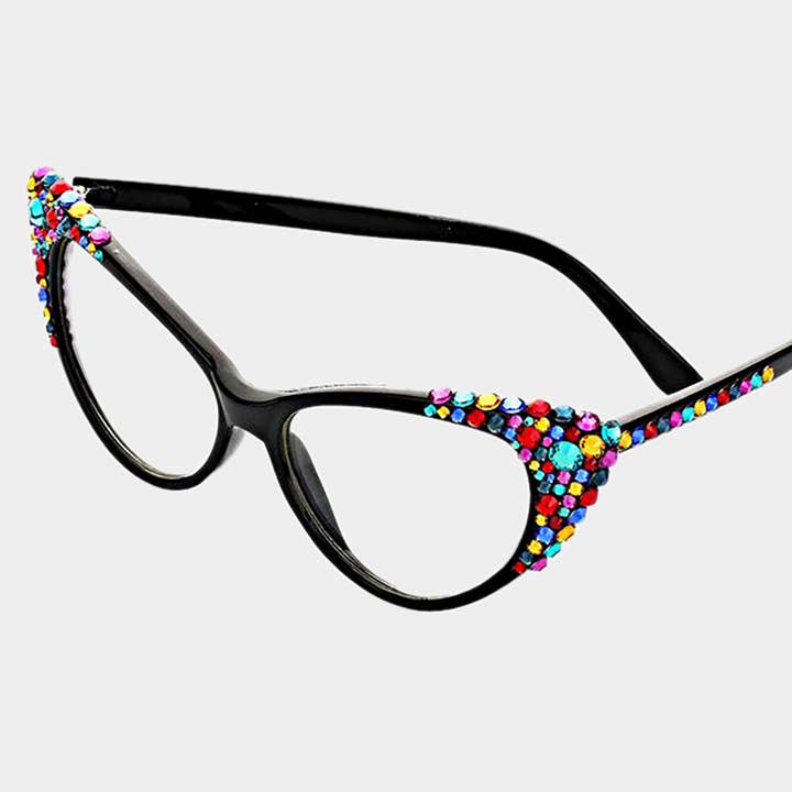 Sensibling Corp. - Wholesale Sunglasses - Women's - Bubbly Austrian Crystal Cat Eye Optical Glasses27