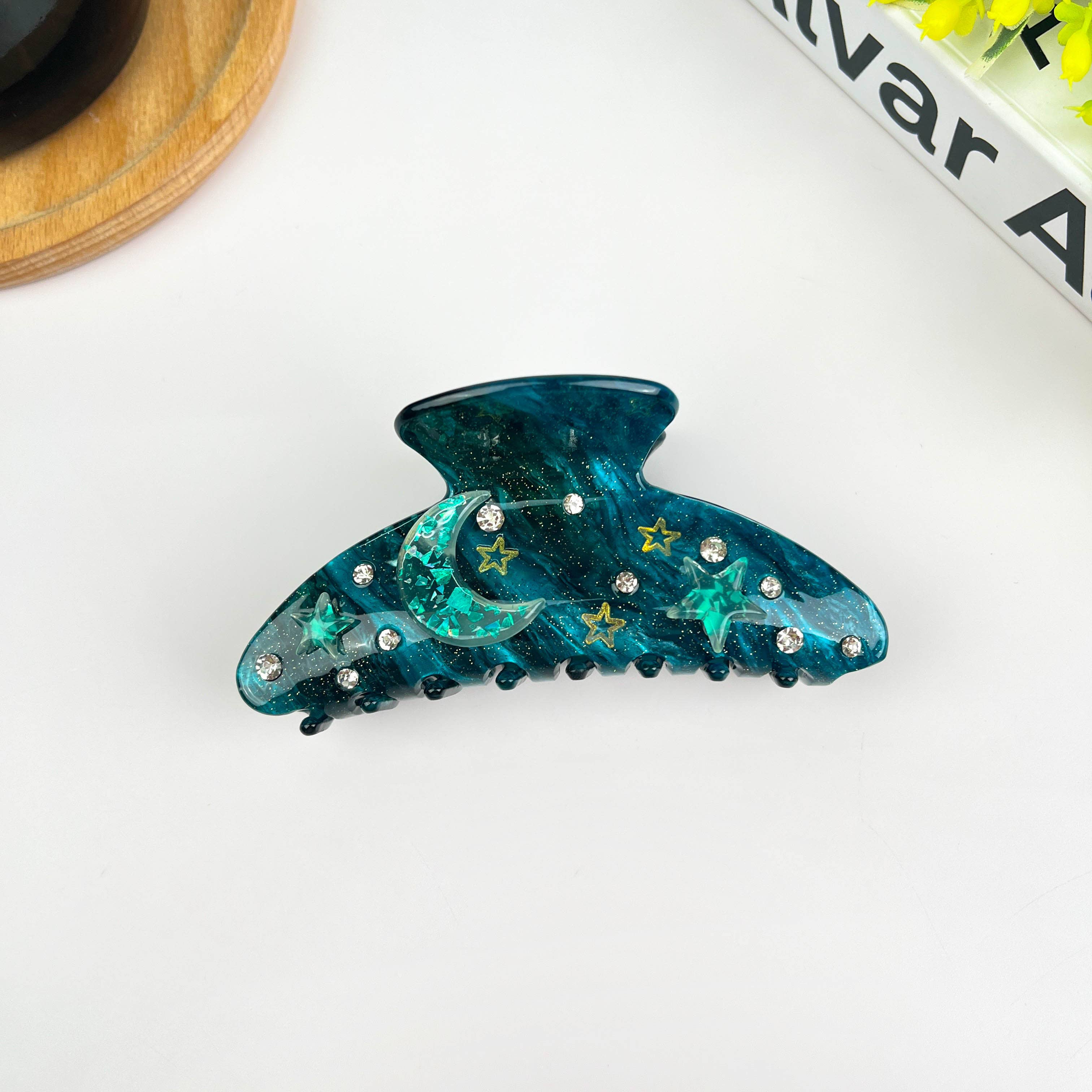 TheDivaSoap – Großhandel Haarclip – Damen – 4,1 Zoll Mondklauenclip, Stern-Haarspange1