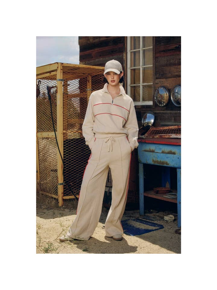 Dress Forum - Wholesale Pants - Women's - Track Stripe Wide Leg Sweatpants (1)6