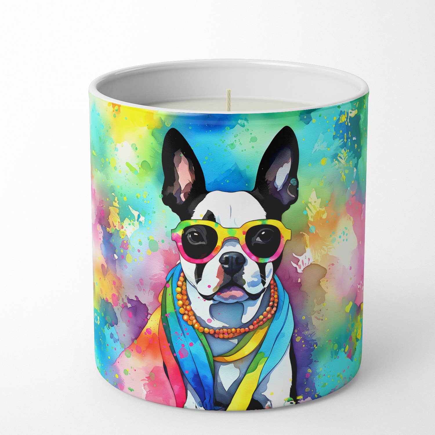 Wholesale Boston Terrier Hippie Dawg Soy Candle DAC2469 for