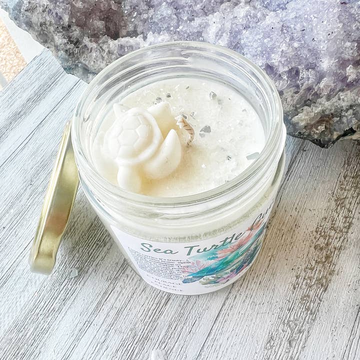 Lunastry - Wholesale Jar/Filled Candle - Sea Turtle Animal Spirit Guide Candle