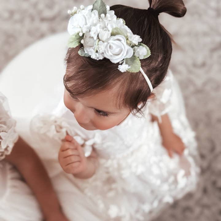 A Little Lacey - Wholesale Fashion Headband - Baby - Aria Baby Girls Flower Headband0