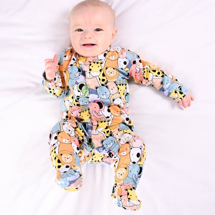 Bedtime Buddies cotton Sleepsuit for wholesale by Fred & Noah