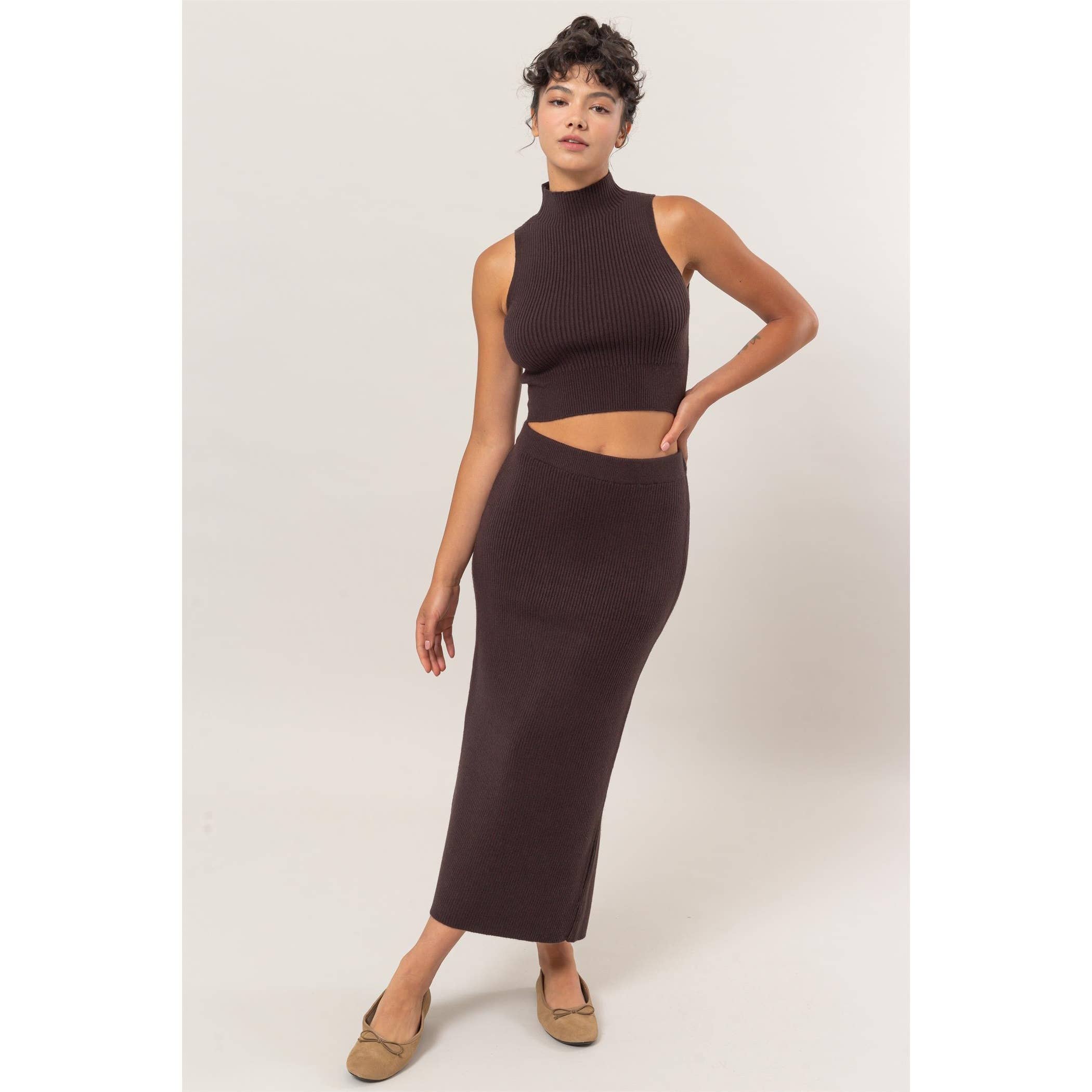 HYFVE – wholesale Skirt – Women’s – Ribbed Knit Midi Skirt5