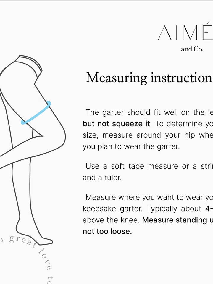 Aimée&Co - Wholesale Garter Belt - Women's - COMELY WEDDING LEG GARTER3