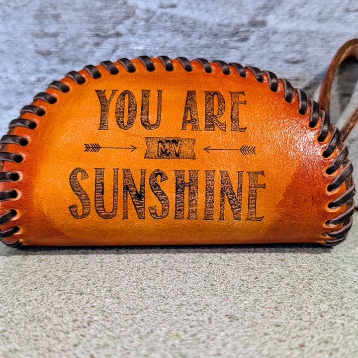 You are my sunshine mini clutch purse for wholesale by Tiger Mountain Leatherworks