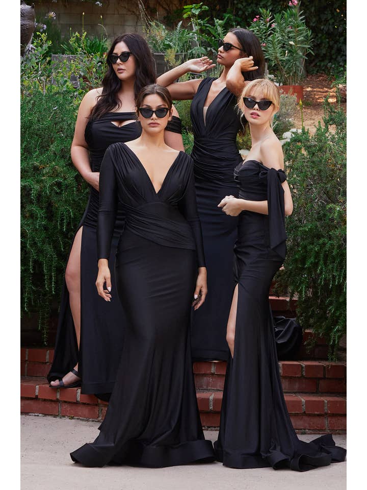 Ladivine by Cinderella Divine – wholesale Gown – Women's – Mermaid Fit Stretch Satin Evening Gown4