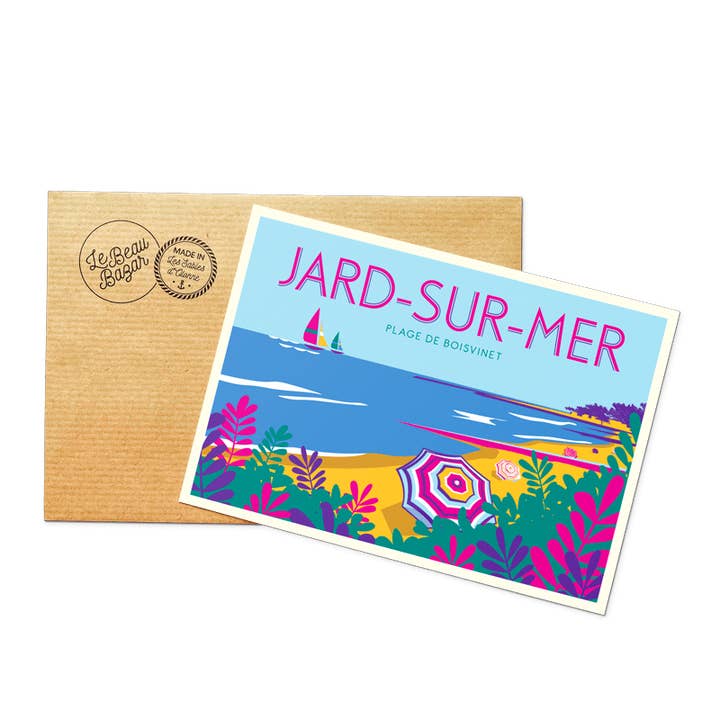 Postal JARD-SUR-MER Praia de Boisvinet por atacado de Le Beau Bazar
