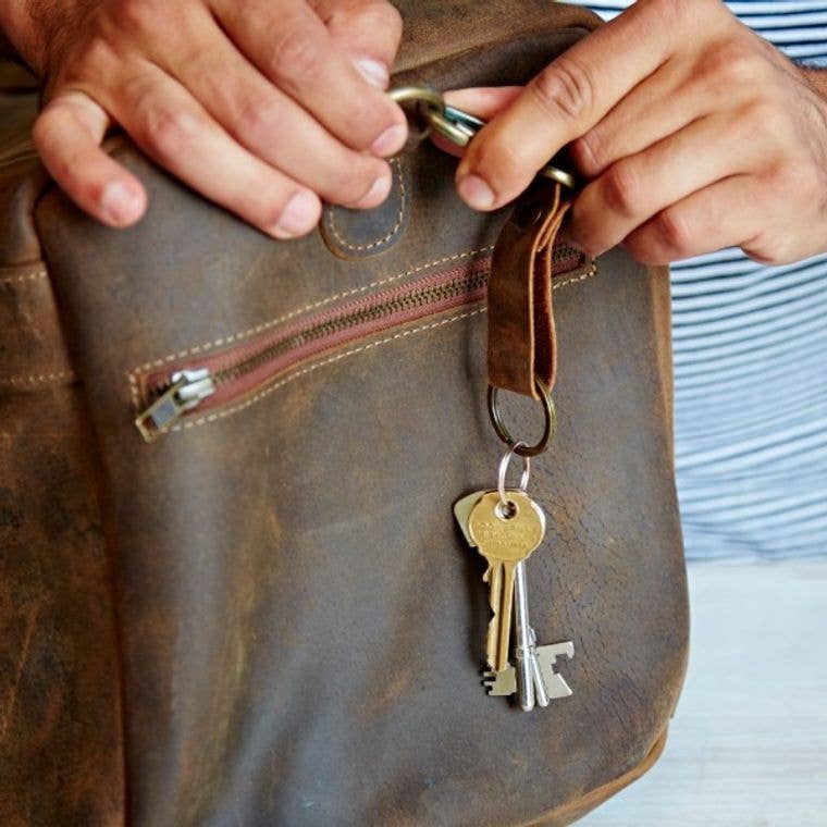 The Paper High Gift Company Limited - Wholesale Keychain - Unisex - Buffalo Leather Keyring with Hook - Handmade4