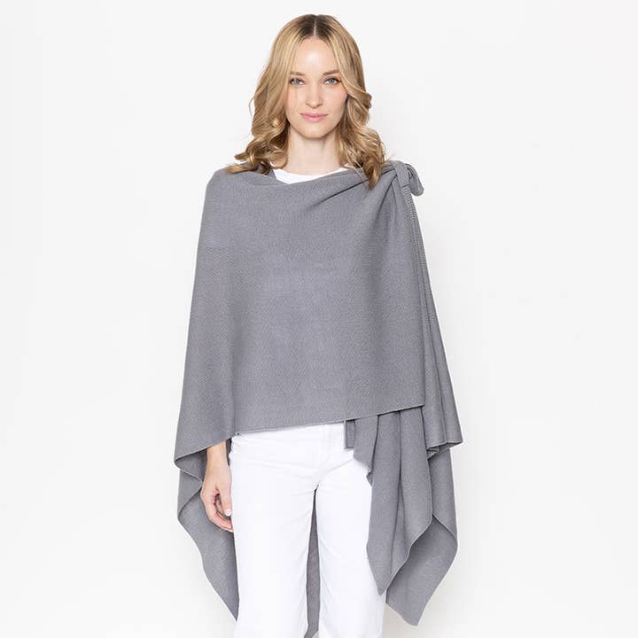 Fashion City - Wholesale Kimono - Women's - Women's Solid Ruana with Shoulder Strap19