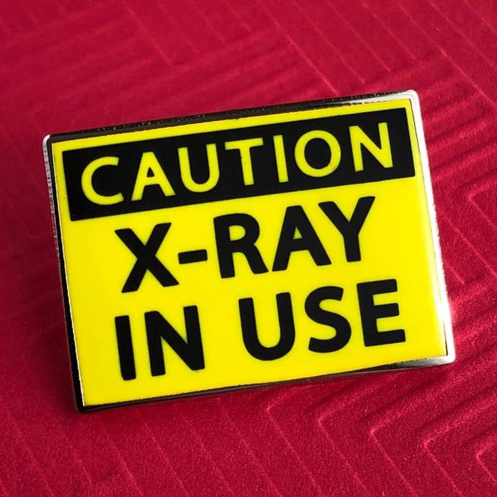 Caution: X-ray Pin for wholesale by Rad Girl Creations
