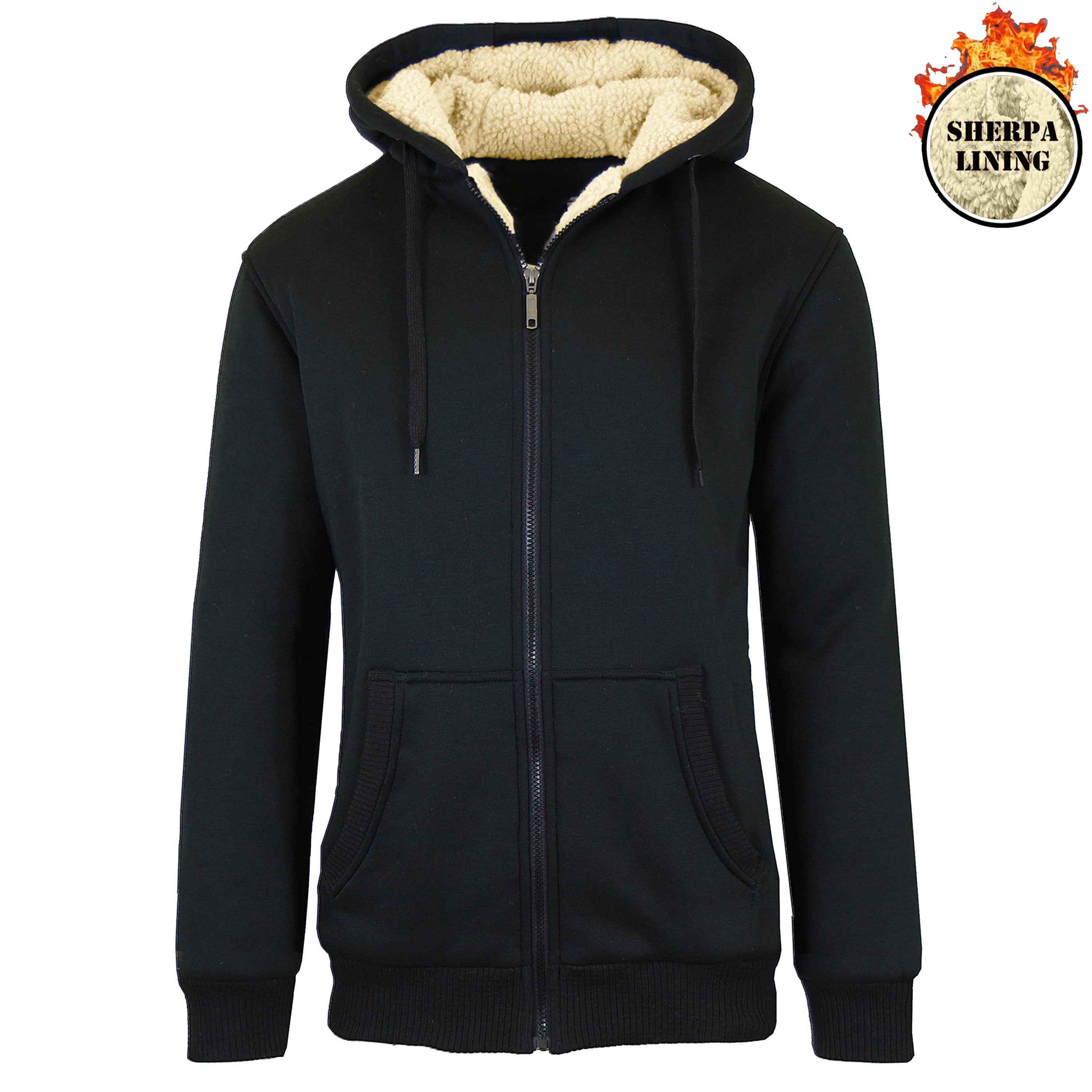 Galaxy By Harvic - Wholesale Hoodie - Men's - Men's Regular Fit Heavyweight Sherpa Fleece Lined Hoodie10