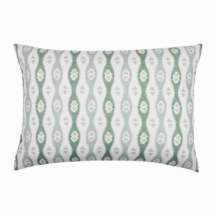 Mia Jade - Green Wavy Print Lumbar Throw Pillow for wholesale by Piper-Collection