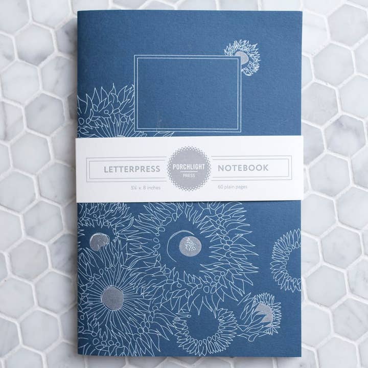 Sea Anemone Large Notebook for wholesale by Porchlight Press Letterpress