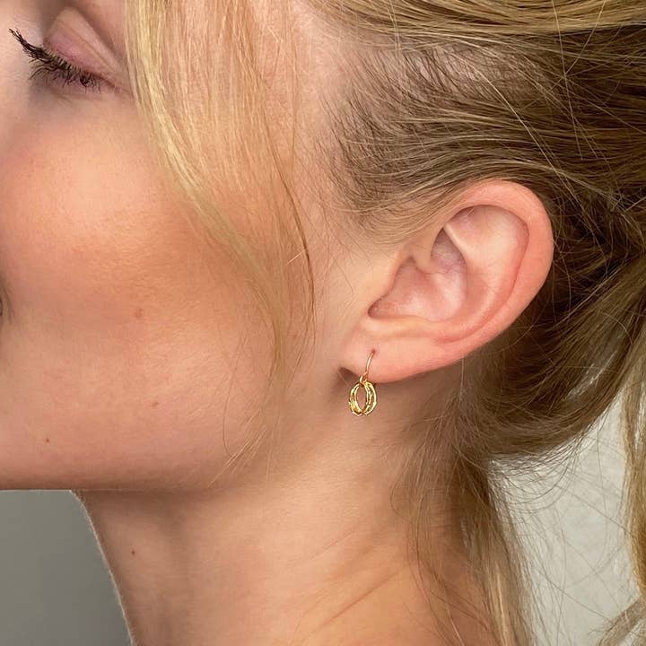 Links Earrings - Silver, Gold, Rose Gold for wholesale by Rebecca Anne Handmade