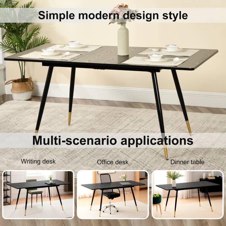 Urban Meuble - Wholesale Desk/Tabletop Sign - WHALEN DARK WOOD STRETCH TABLE BG extendable dining table12