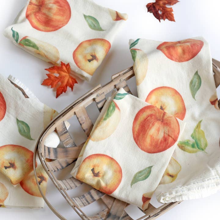 Honey Brush Design® - Wholesale Tea Towel - Apples Tea Towel2