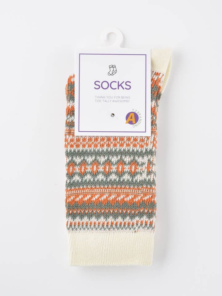 Funkyrel® Atzbranding Limited - Vente Chaussettes – femme - Chaussettes d'automne-hiver à motif géométrique