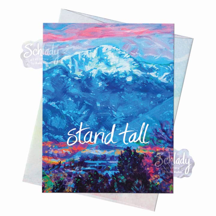 Stand Tall - Mountain Encouragement Card for wholesale by Schlady