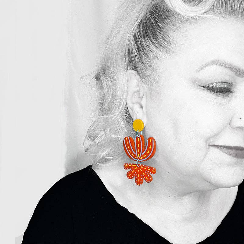 Audacious Studio - Wholesale Dangle Earrings - Flower Child Statement Earrings3