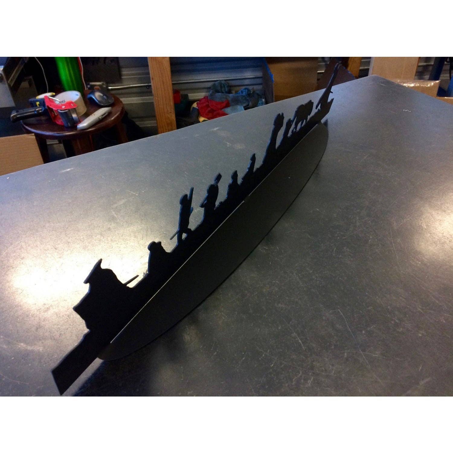 Think Metal - Thinking Creatively to Make it Metal – wholesale Wall Accent – Lord of the Rings Fellowship Silhouette | Freestanding Metal Art | 23" | #LotR5