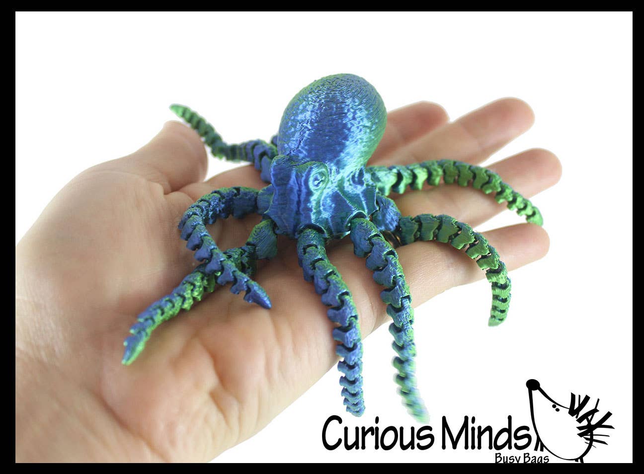 Curious Minds Toys - Wholesale Fidget Toy - Kids - 1 - 3D Printed Octopus Wiggle Articulated Jointed Moving Fid6