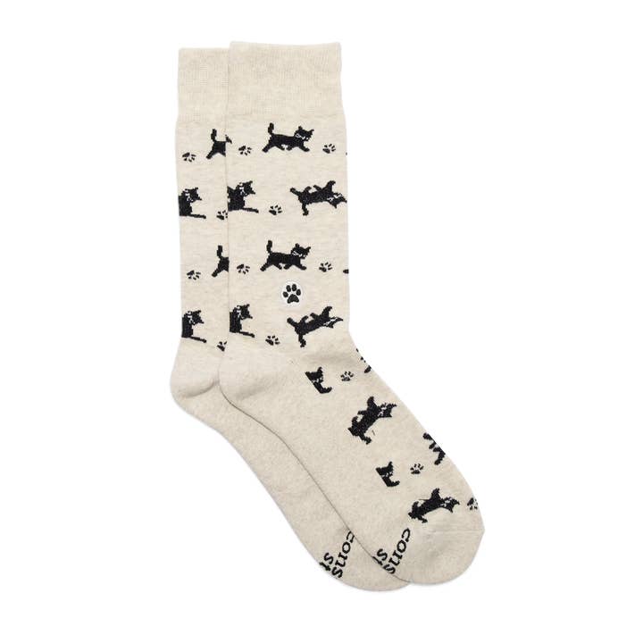 Conscious Step - Wholesale Socks - Unisex - Socks that Save Cats (Beige Cats)