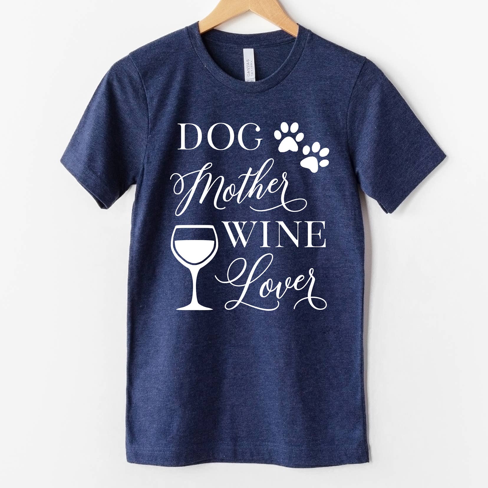 Zoe Creative Co - Wholesale Screen Printed T-Shirt - Women's - Dog Mother Wine Lover T-Shirt Pet Lover Dog Mom Tee Shirt13