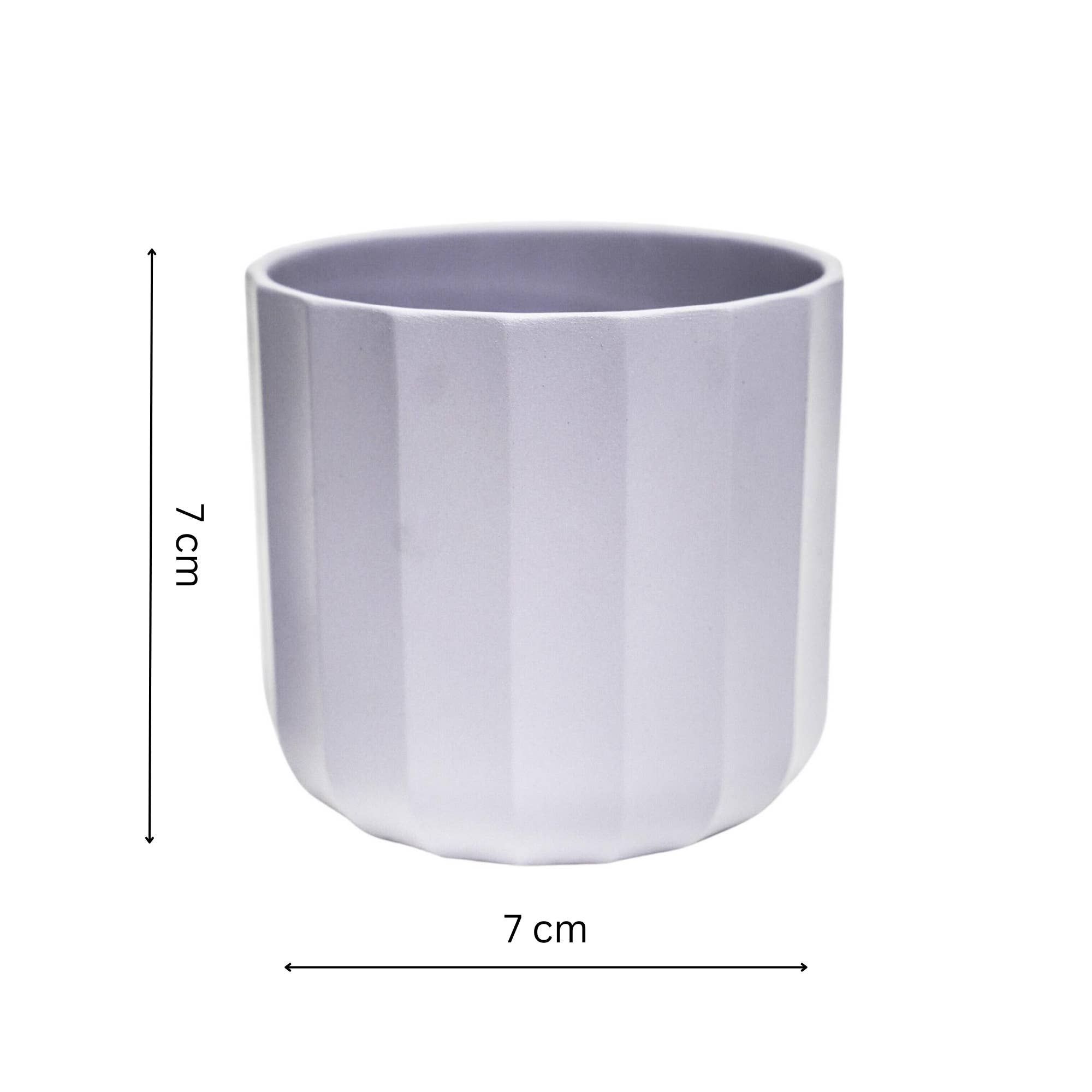 Ivyline - Vente Pot pour plante d'intérieur - Jardinière d'intérieur Positano Geo, hauteur 7 cm, profondeur 7 cm3